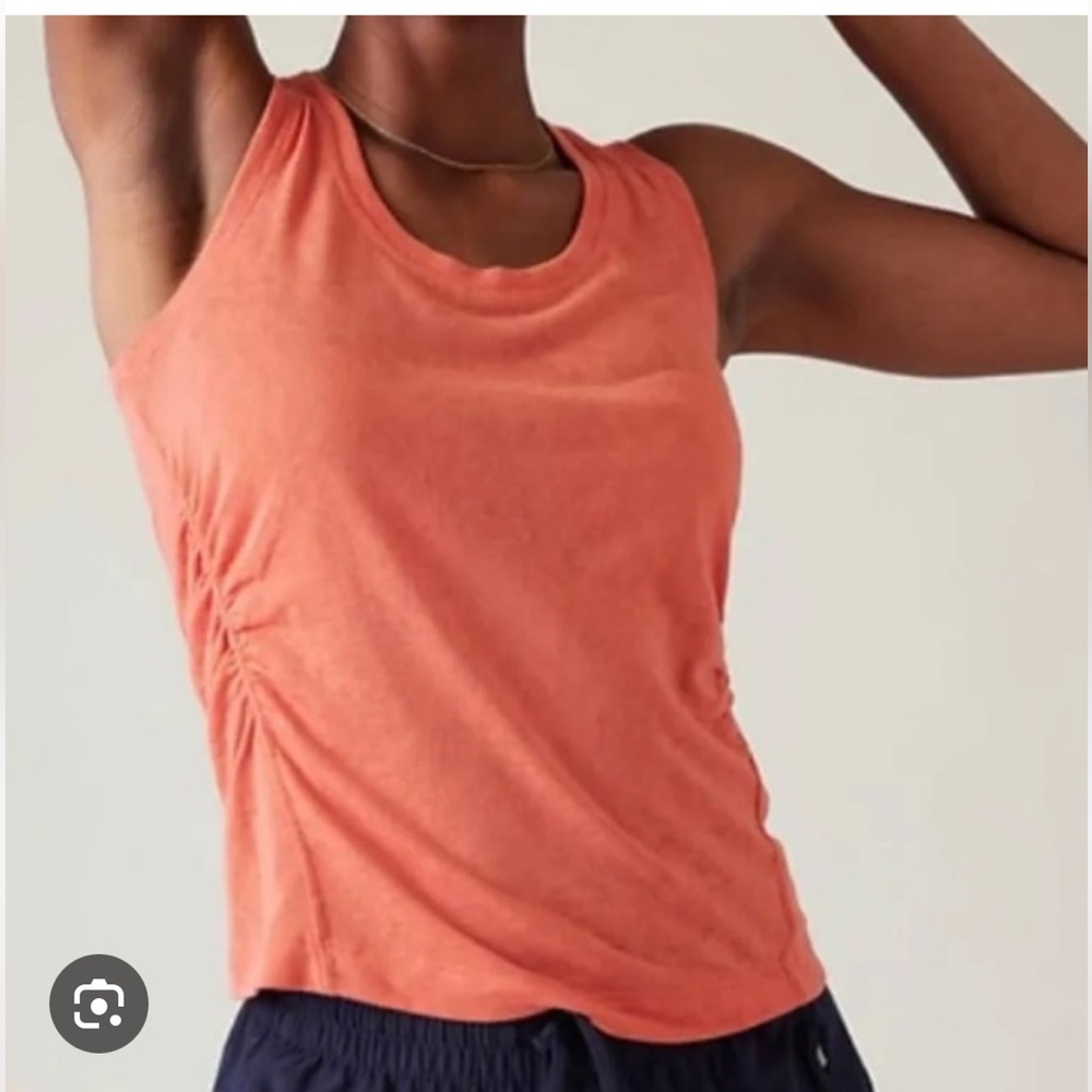 Athleta Women's Ruched Tank Top - Soft Orange